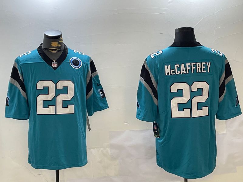 Men Carolina Panthers #22 Mccaffrey Green Second generation 2024 Nike Limited NFL Jersey style 2->carolina panthers->NFL Jersey